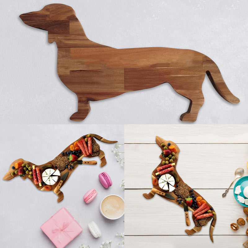 Lisslune | Wooden Dachshund Dinner Plate