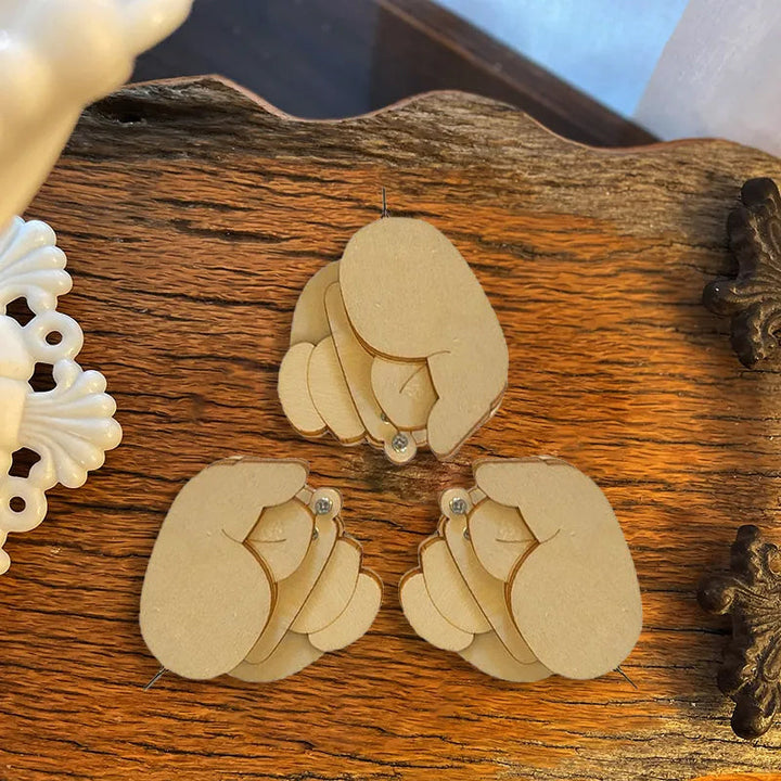 Lisslune | Funny Wooden Finger Brooch