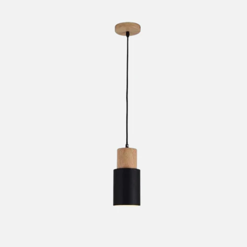 Lisslune | Ingrid Metallic Pendant with Wooden Accents