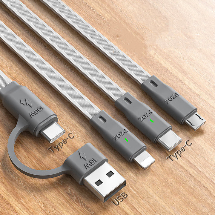 Lisslune | 3-in-1 Data Cable - 100W Multi-Functional Charging and Data Cable