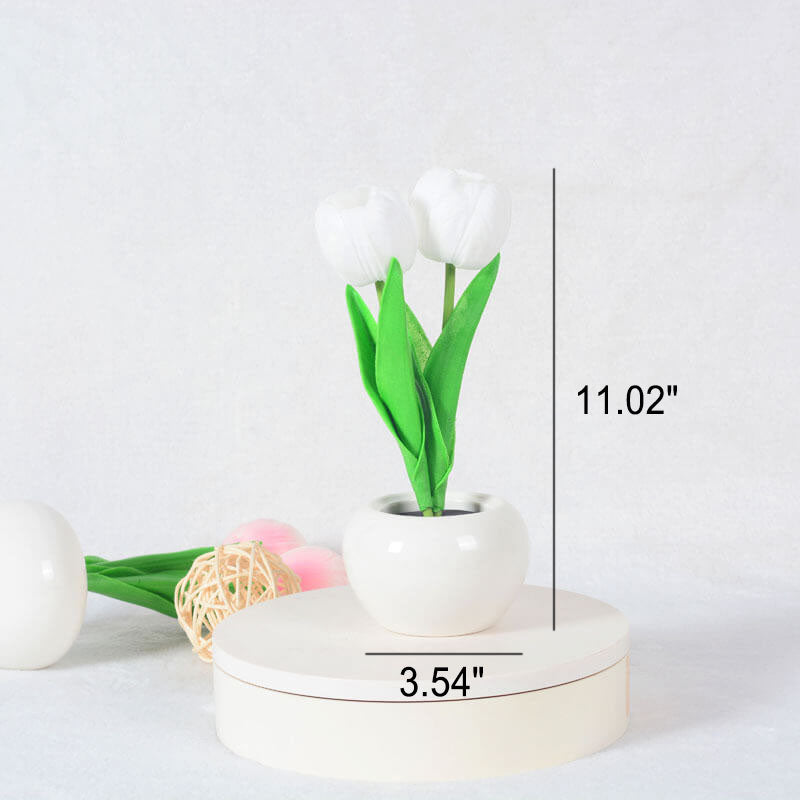 Lisslune | Modern Creative Simulation Tulip Peony LED Night Light Table Lamp