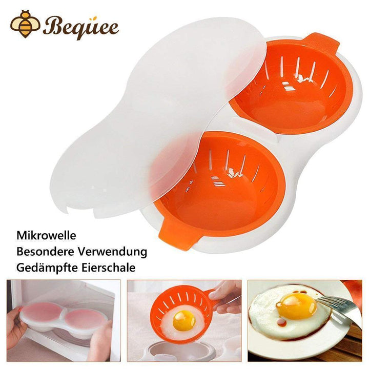 Lisslune | Bequee Microwave Egg Cooker Steamed Egg Cooker, orange