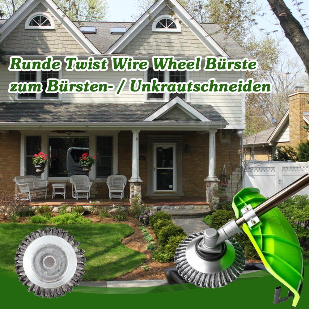 Lisslune | Round Twist Wire Wheel Brush for Brushing / Weeding