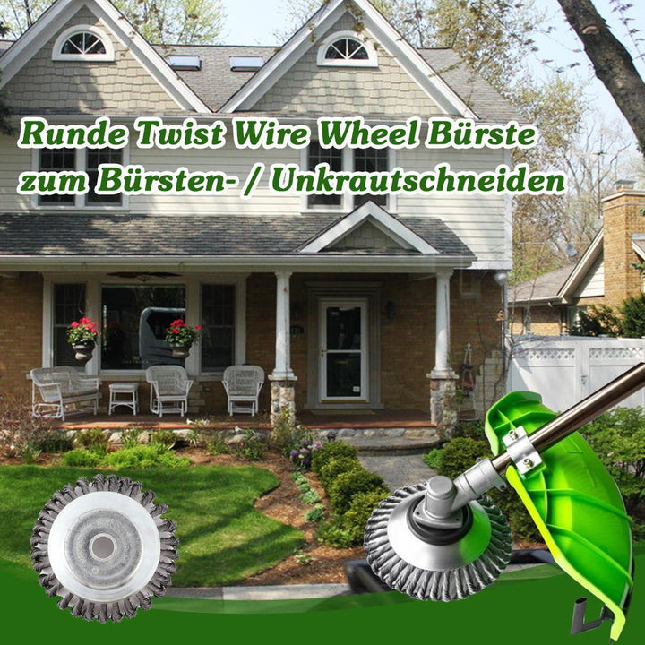 Lisslune | Round Twist Wire Wheel Brush for Brushing / Weeding