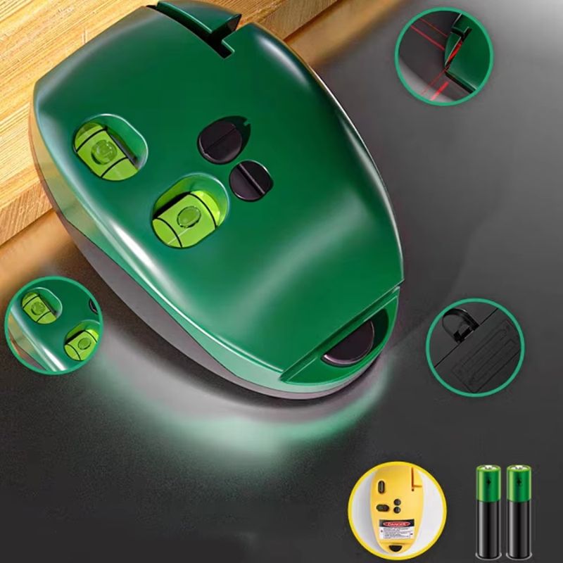 Lisslune | AlignMaster 2-Line Laser Level – Portable Leveling Device with 90° Projection