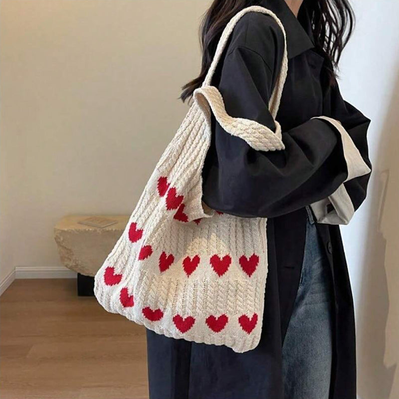 Lisslune | Knit Love Tote Bag