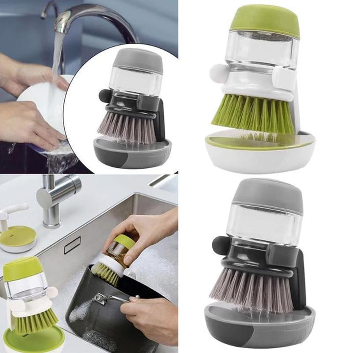 Lisslune | Dishwashing brush with integrated detergent dispenser