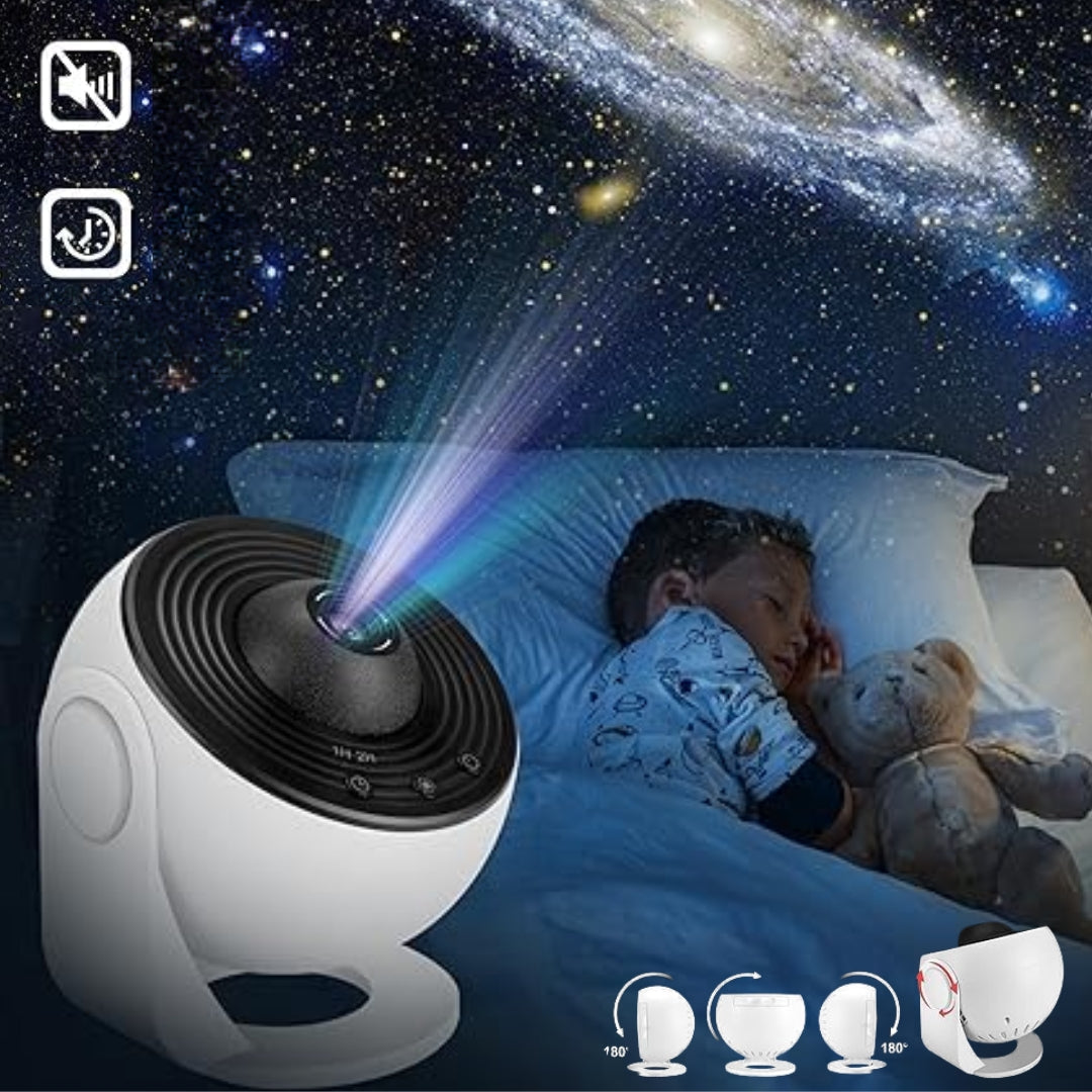Lisslune | Galaxy Projector with 360° Rotation - Stunning Room-Wide Night Sky View