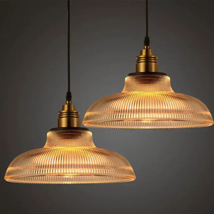 Lisslune | Glass Pendant Light | Adjustable Cable, Warm Light Effect & Ideal for Kitchen and Dining Spaces
