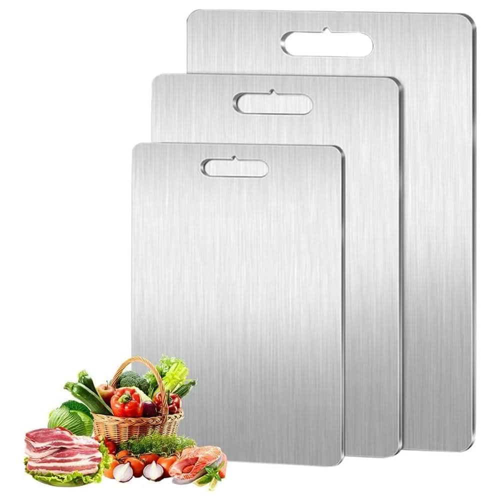 Lisslune | CHEFSTEEL – Cutting board made of stainless steel, robust & easy to clean for hygienic work