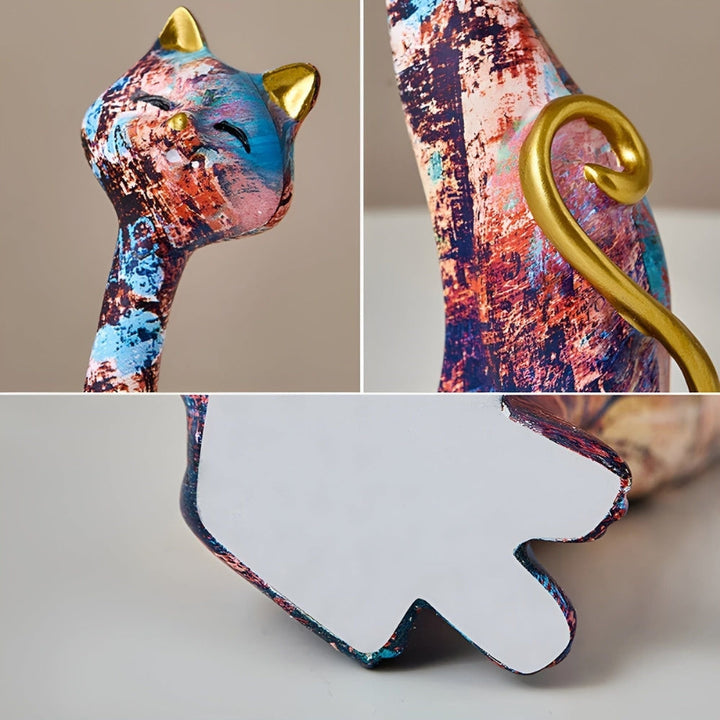 Lisslune | FelineForm – Minimalistic Cat Sculpture Duo for Modern Decorative Accents