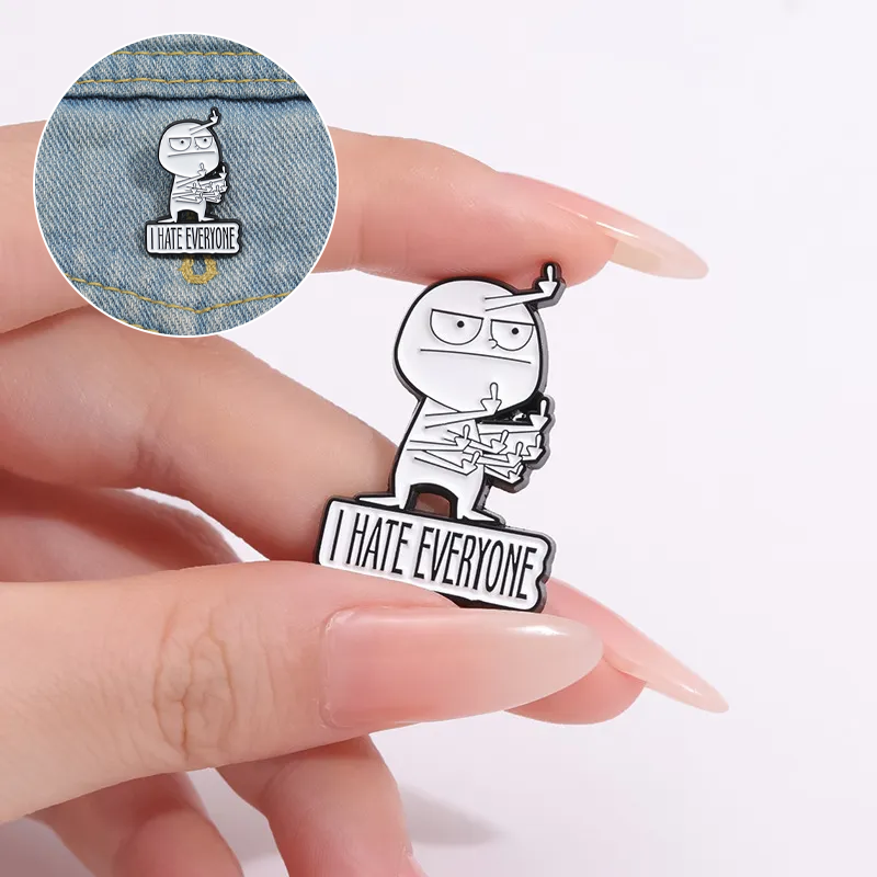 Lisslune | I HATE ALL funny brooch