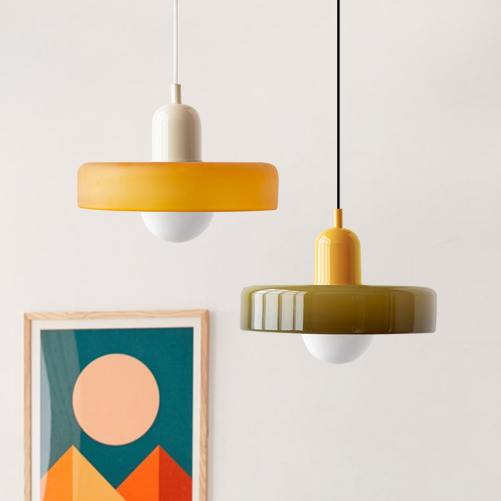 Lisslune | Bauhaus Colored Glass Pendant Light