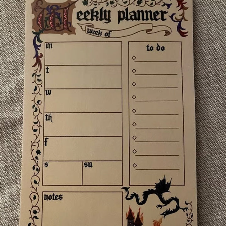 Lisslune | Stationery of the medieval notepad series