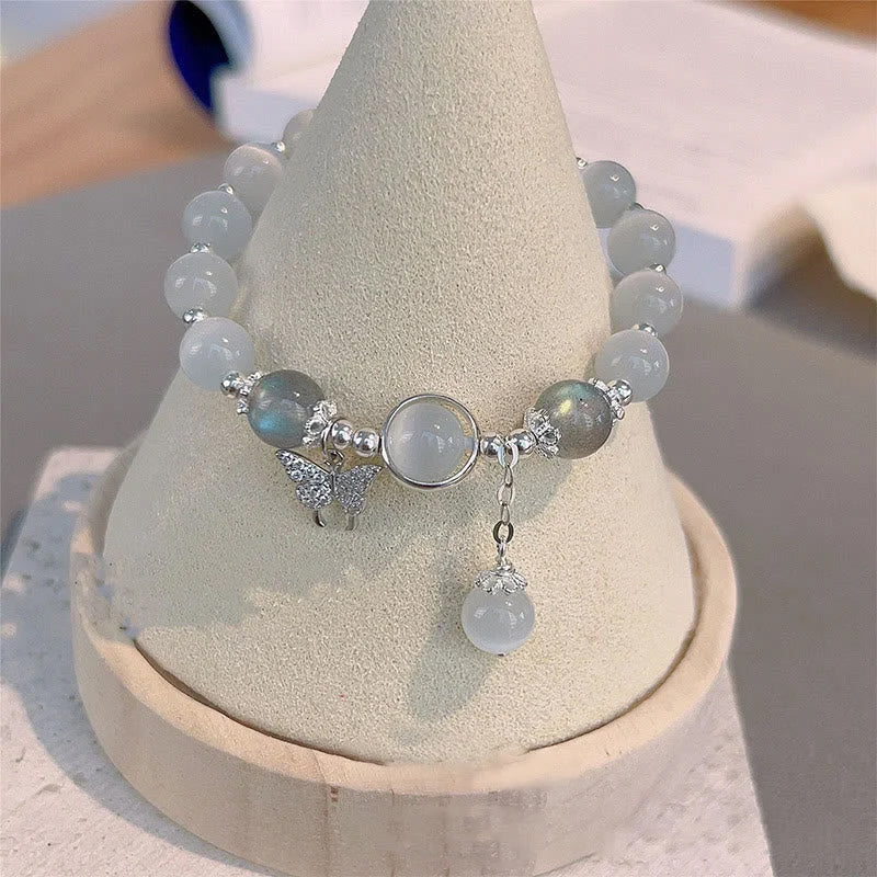 Lisslune | Artificial Cat's Eye Crystal Butterfly Bracelet