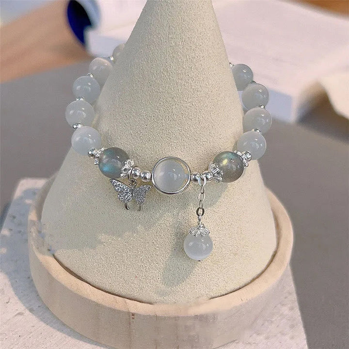 Lisslune | Artificial Cat's Eye Crystal Butterfly Bracelet