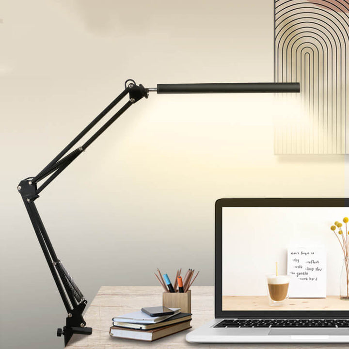 Lisslune | LED Foldable Long Arm Clip Eye Protection USB Reading Table Lamp