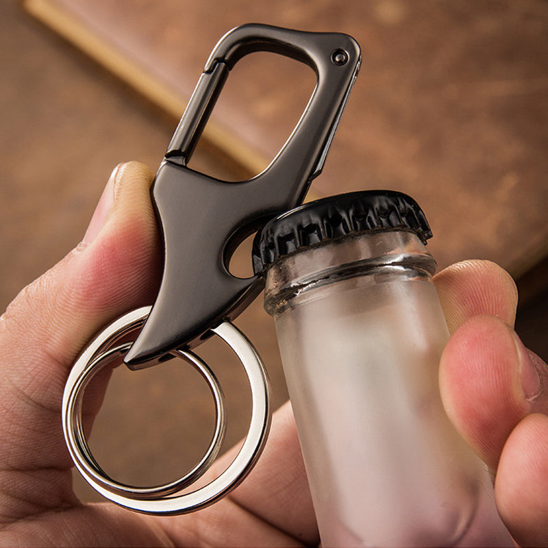 Lisslune | Multifunctional Bottle Opener with Pendant and Metal Double Ring Keychain