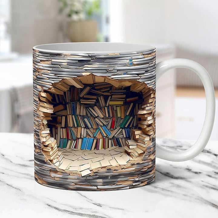 Lisslune | 3D bookshelf mug