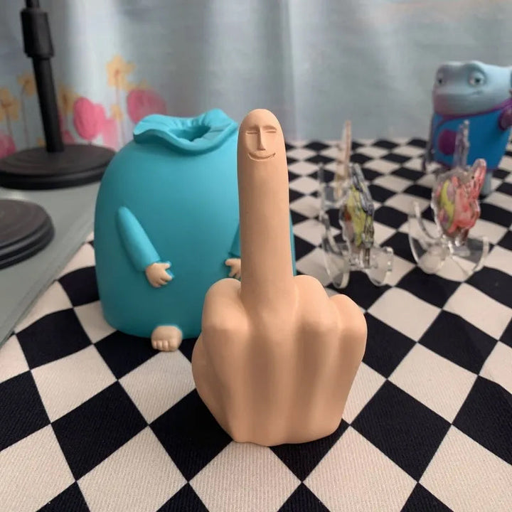 Lisslune | Small Blue Middle Finger Ornament