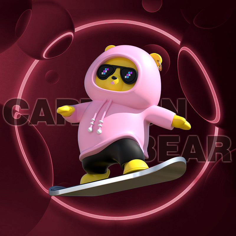Lisslune | Skateboarding Bears Car Decoration