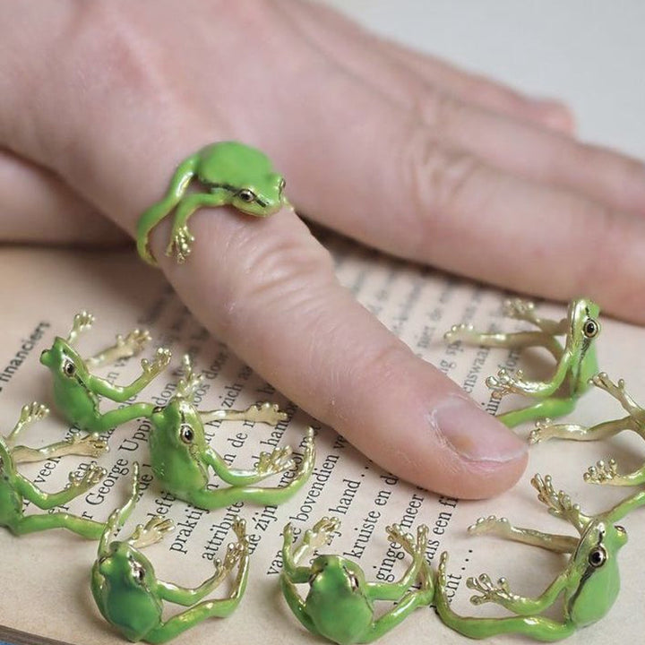 Lisslune | Latest-tree Frog Ring Earrings