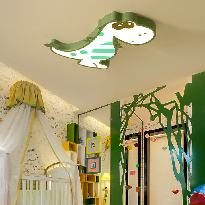 Lisslune | DinoBright LED Ceiling Light | Creative Dinosaur Design | Children's Room Lamp | Warm & White Light | Dimmable