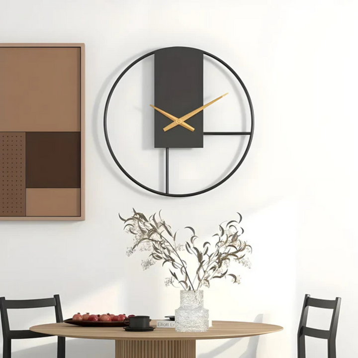 Lisslune | Aurum | Minimalist Silent Wall Clock – Stylish Large Decorative Timepiece