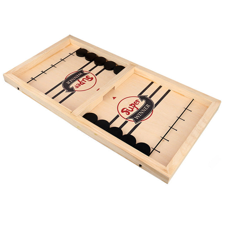 Lisslune | – Reversible Sling Puck Board Game Double-Sided for Family