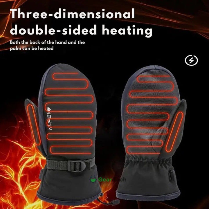Lisslune | Electric Heating Hand Warmer Gloves | Dual-Sided Heating, Waterproof & USB Rechargeable for Skiing, Hiking, Mitten & Daily Use