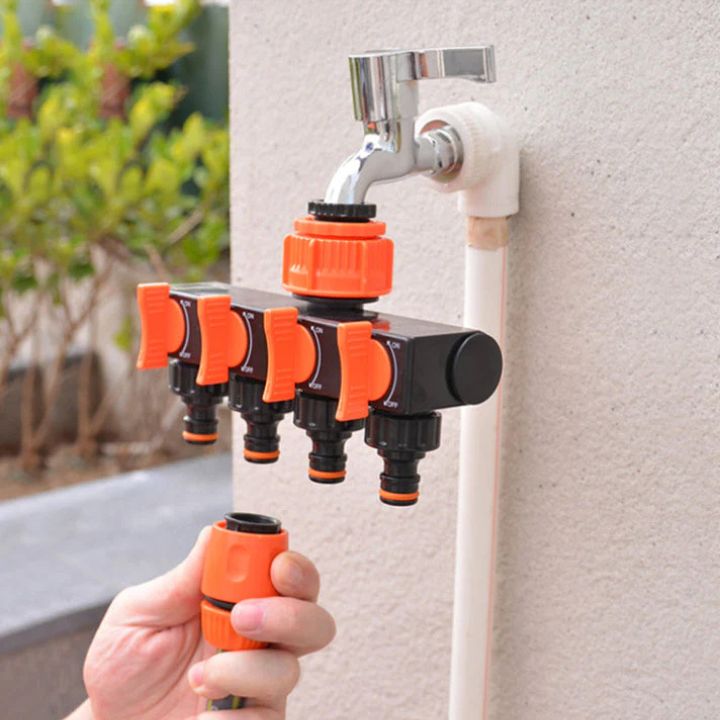 Lisslune | 4-Way Garden Hose Splitter – Efficient Irrigation for Your Garden