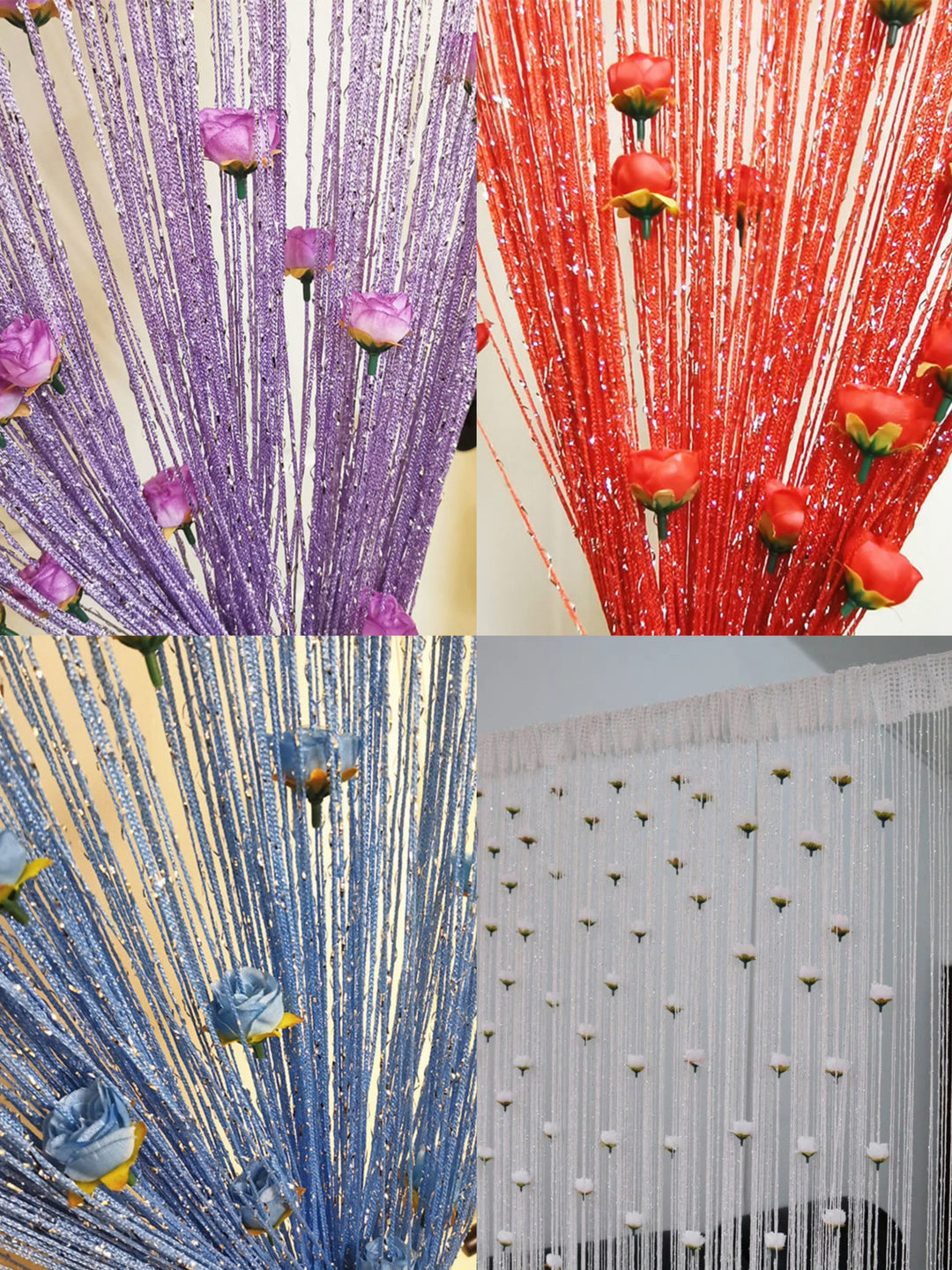 Lisslune | Rose Thread Door Curtain