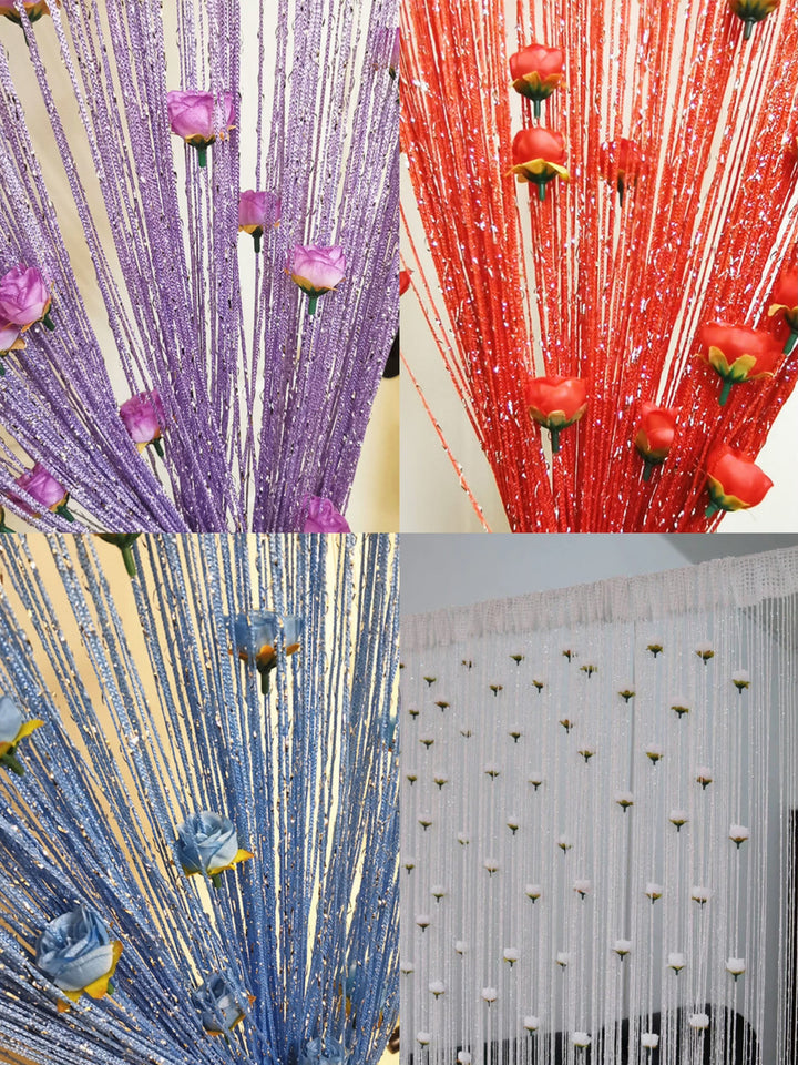 Lisslune | Rose Thread Door Curtain