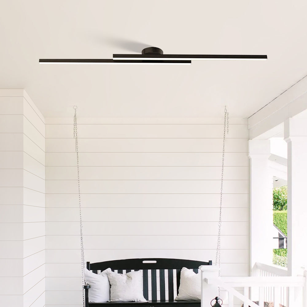 Lisslune | Modern Aluminium Semi Flush Mount LED Ceiling Light | Minimalist Design for Living Room. Bedroom & Hallway