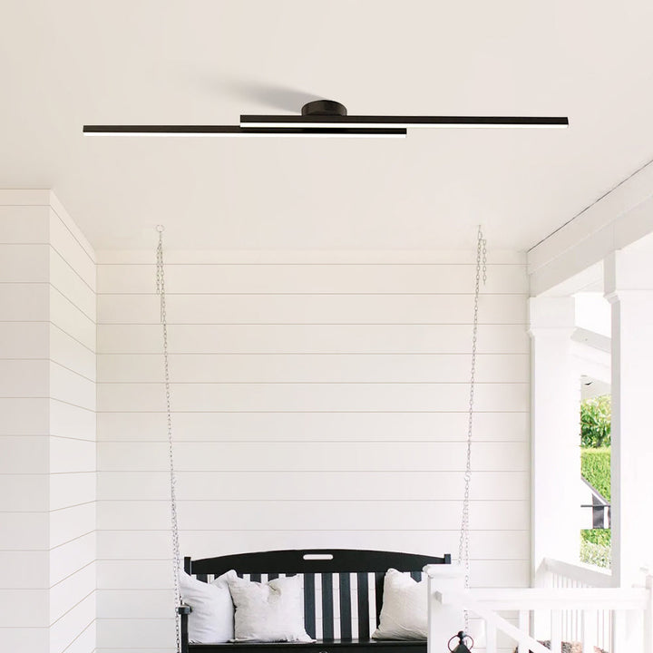 Lisslune | Modern Aluminium Semi Flush Mount LED Ceiling Light | Minimalist Design for Living Room. Bedroom & Hallway