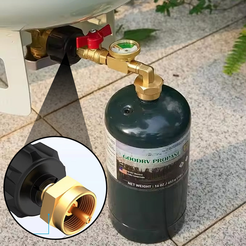 Lisslune | Highly Rated Propane Refill Elbow Adapter with Tank Indicator