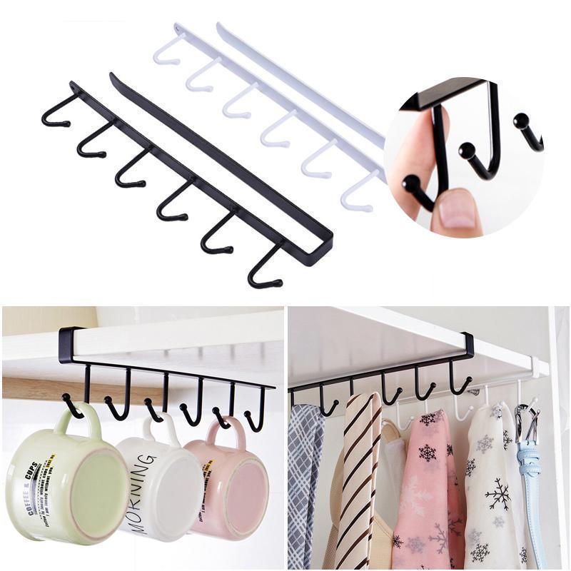 Lisslune | Multifunctional Cabinet Hooks Shelf, 2 Pieces