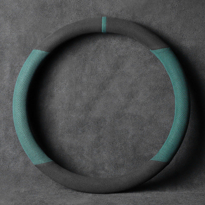 Lisslune | Universal Anti-Slip Steering Wheel Cover With Breathable Microfiber, for Round & D-shaped Steering Wheel