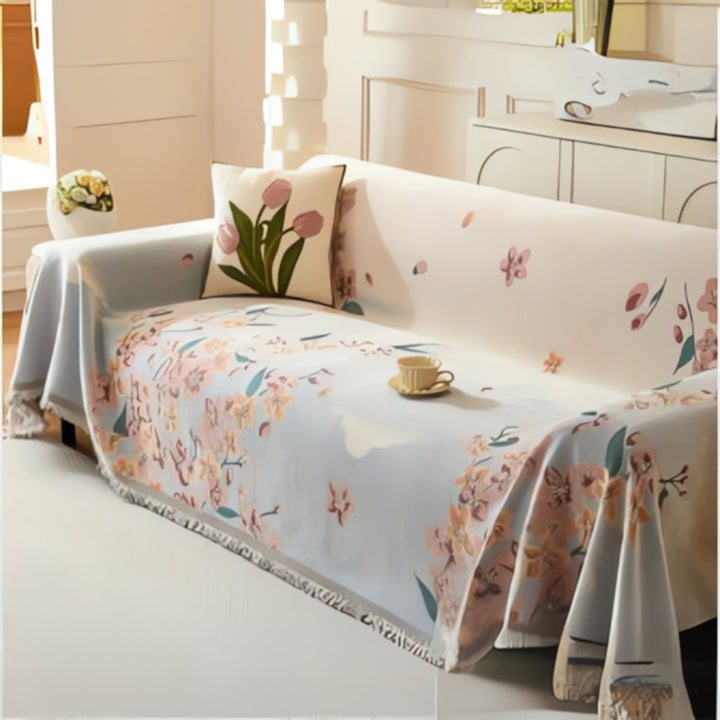 Lisslune | Amara Floral Reversible Sofa Cover