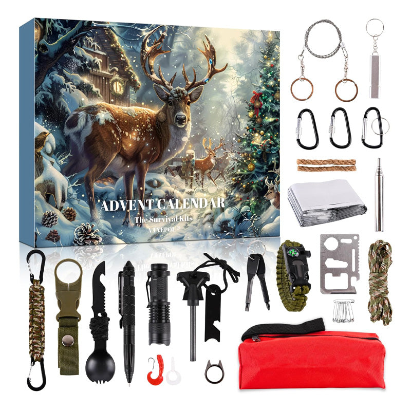 Lisslune | Survival Tools Advent Calendar for Adults Teens 24 Days Christmas Countdown