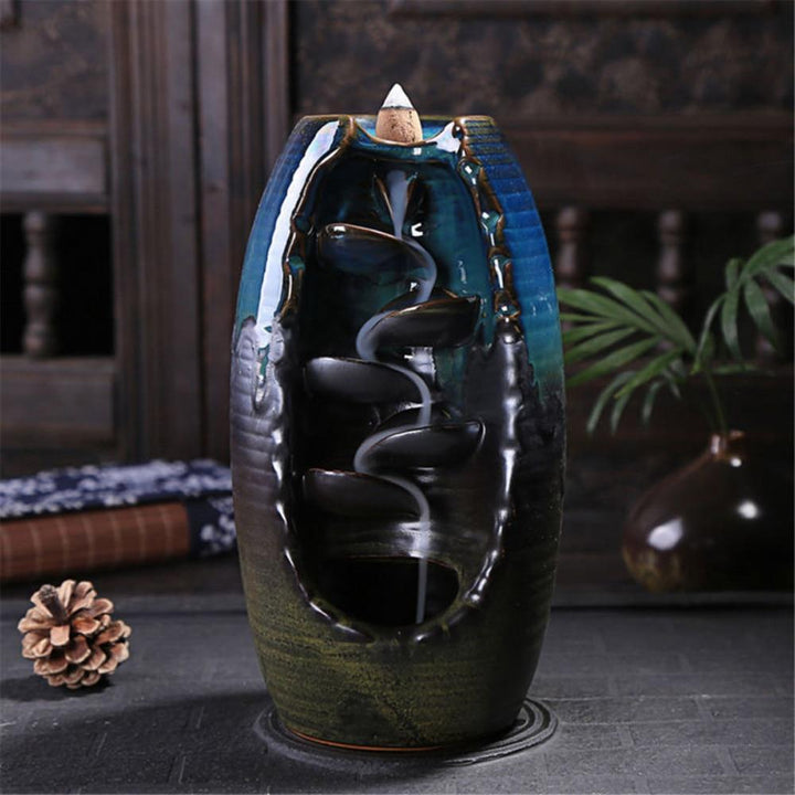 Lisslune | ZenFlow Incense Stick Holder – Handmade Design with Soothing Waterfall Effect