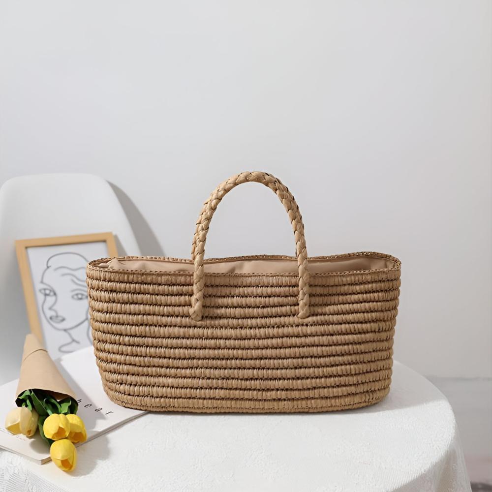Lisslune | Woven Straw Tote Bag