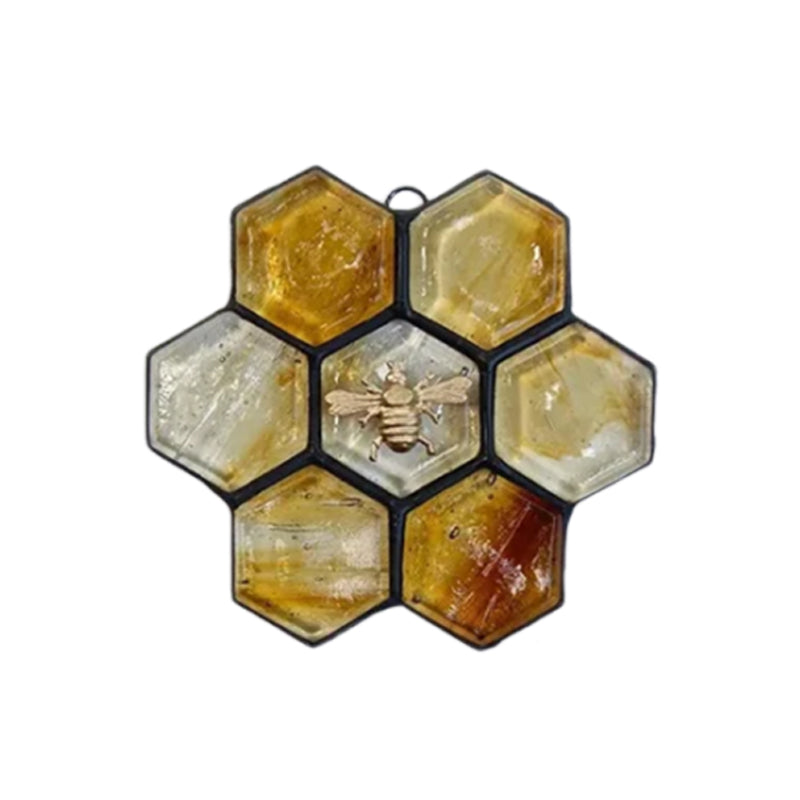 Lisslune | Bee ornament or sun catcher made of stained glass