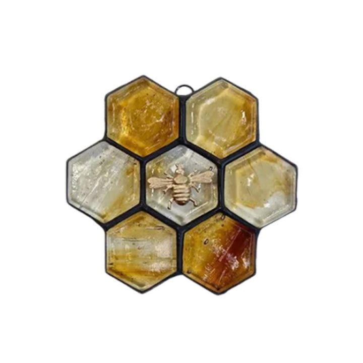 Lisslune | Bee ornament or sun catcher made of stained glass