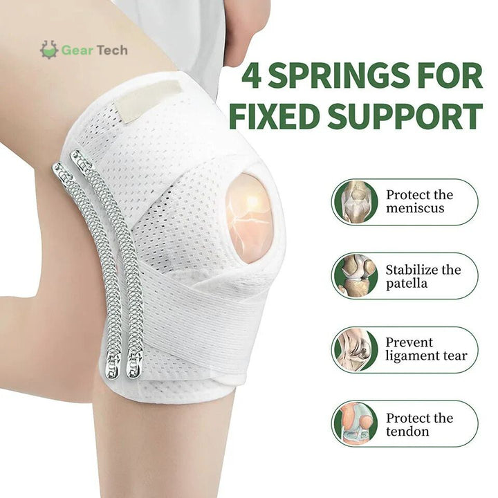 Lisslune | Knee Pads for Pain Relief | Support Compression Springs & Adjustable Tension Strap for Stability and Joint Protection