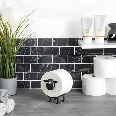 Lisslune | Sheep Toilet Paper Holder | Charming, Space-Saving Design for Bathroom Organization & Fun Décor
