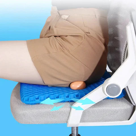 Lisslune | Cooling Gel Seat Cushion | Breathable, Flexible & Pain Relief for Office Chairs, Cars, and Home Use
