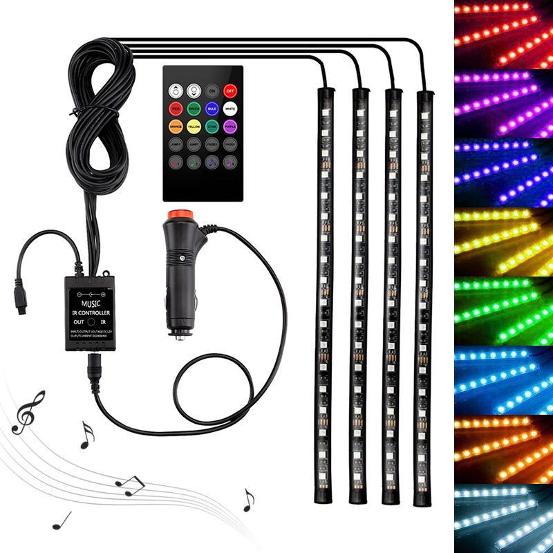 Lisslune | Car interior light with sound active function and wireless remote control