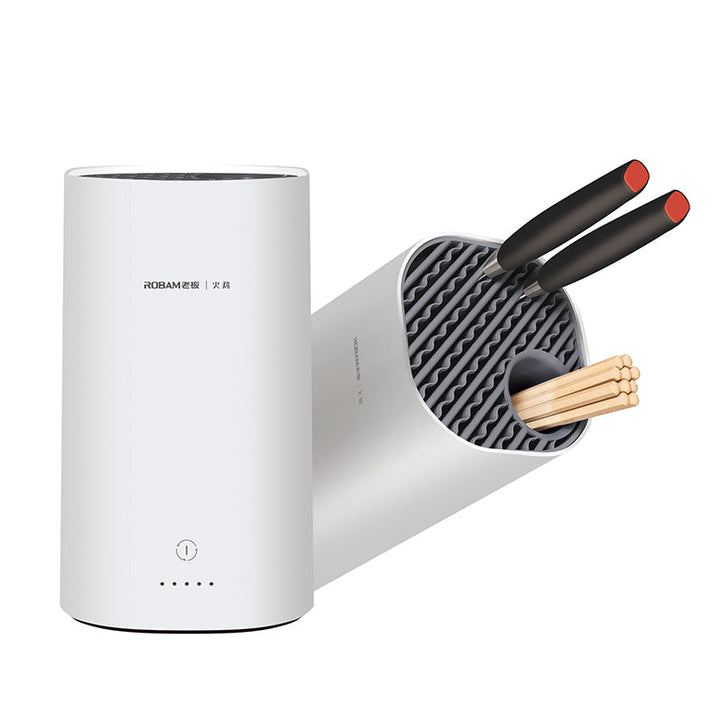 Lisslune | Automatic Intelligent Disinfection Drying Knife Holder with UV Disinfection, High-Temperature Drying, Large Capacity, Washable Module & Energy Saving