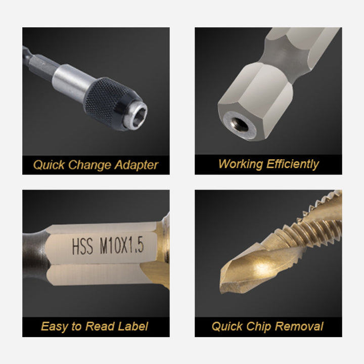 Lisslune | 6-piece metric tap bit set